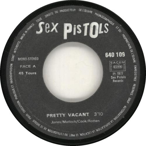 Sex Pistols Pretty Vacant - EA price code 7" vinyl single (7 inch record / 45) French SEX07PR700428