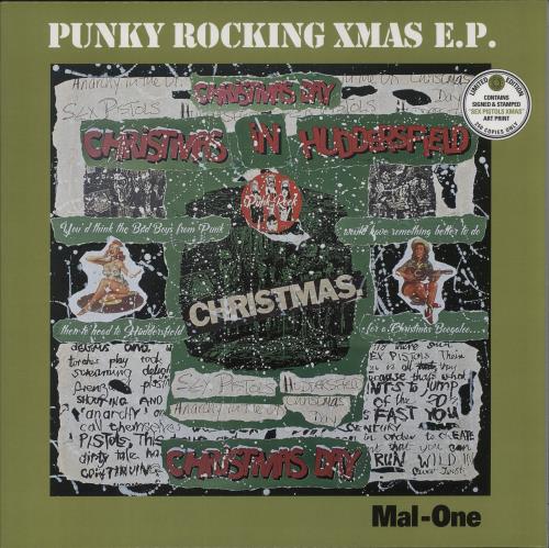 Sex Pistols Punky Rocking Xmas EP - Half & Half coloured vinyl 12" vinyl single (12 inch record / Maxi-single) UK SEX12PU879382