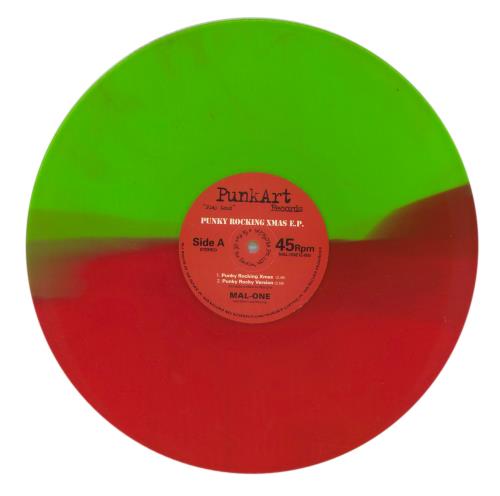 Sex Pistols Punky Rocking Xmas EP - Half & Half coloured vinyl 12" vinyl single (12 inch record / Maxi-single) UK SEX12PU879382