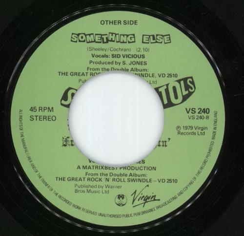Sex Pistols Something Else - Wide Centre 7" vinyl single (7 inch record / 45) UK SEX07SO874464