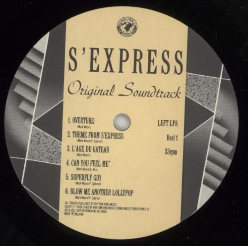 S'Express Original Soundtrack + merch insert vinyl LP album (LP record) UK XPRLPOR777703