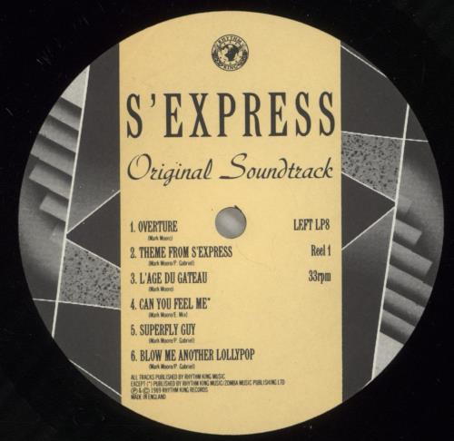 S'Express Original Soundtrack - Complete vinyl LP album (LP record) UK XPRLPOR880585