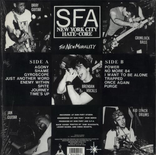 SFA The New Morality vinyl LP album (LP record) US 8PCLPTH863636