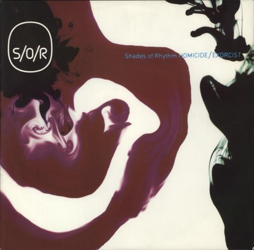 Shades Of Rhythm Homicide/Exorcist - Promo Sticker 12" vinyl single (12 inch record / Maxi-single) UK SOR12HO872692