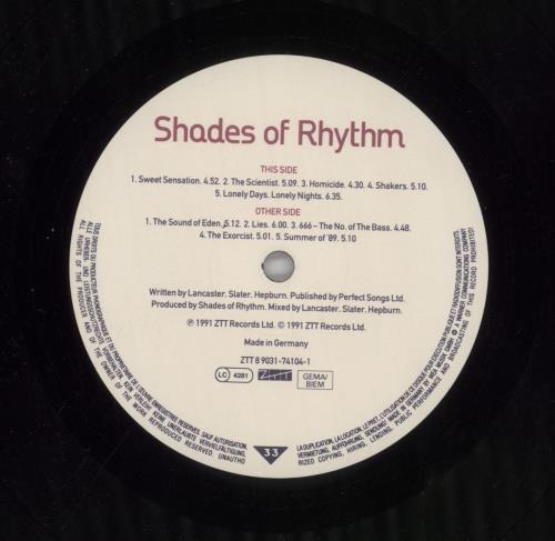 Shades Of Rhythm Shades Of Rhythm vinyl LP album (LP record) UK SORLPSH859235