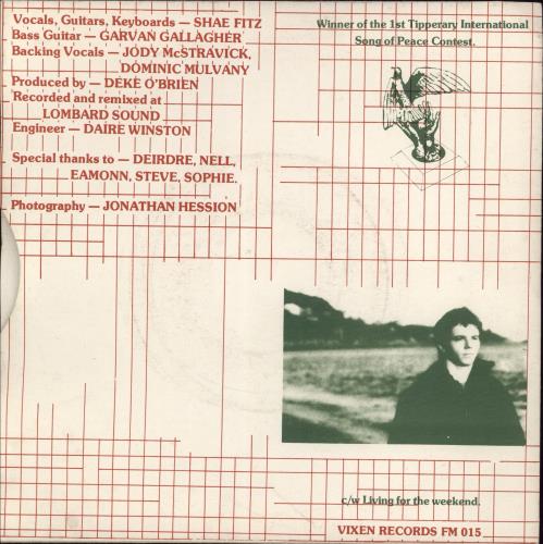 Shae Fitz Warsong 7" vinyl single (7 inch record / 45) Irish 2IA07WA769477