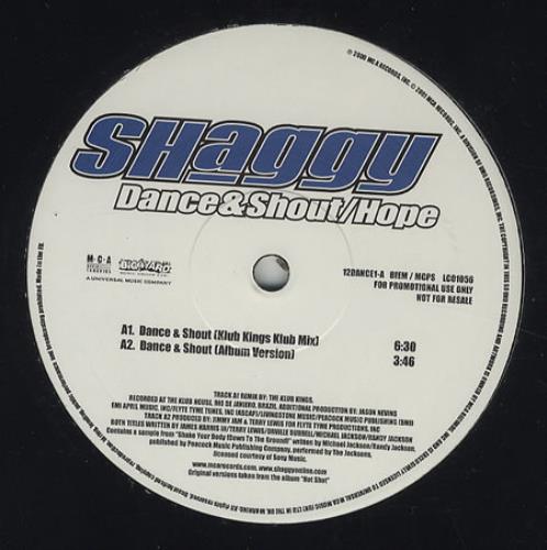 Shaggy Dance & Shout 12" vinyl single (12 inch record / Maxi-single) European GGY12DA207758