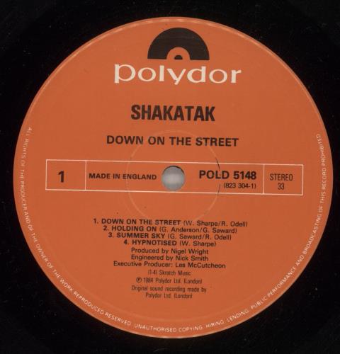 Shakatak Down On The Street vinyl LP album (LP record) UK SKALPDO285078