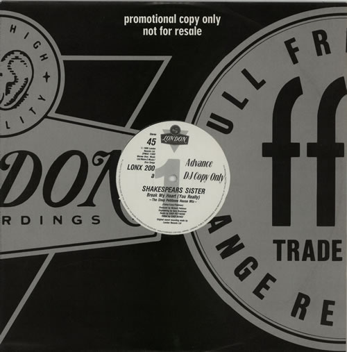 Shakespear's Sister Break My Heart 12" vinyl single (12 inch record / Maxi-single) UK SIS12BR20785