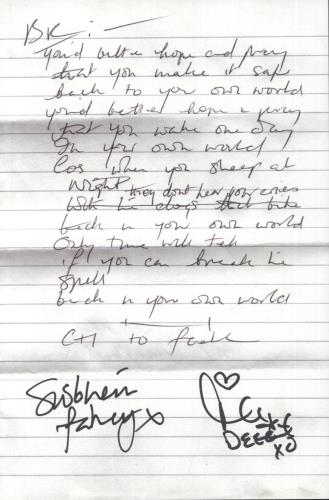 Shakespear's Sister Stay - Sealed - Signed Lyric Sheet 7" vinyl single (7 inch record / 45) UK SIS07ST874060