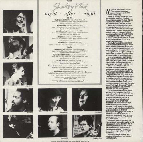 Shakey Vick Night After Night vinyl LP album (LP record) UK UKCLPNI685479