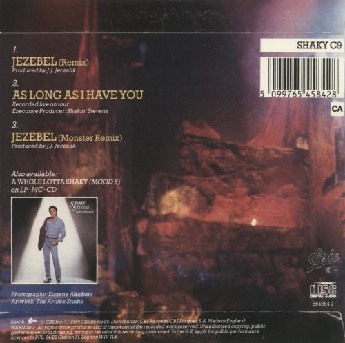 Shakin' Stevens Jezebel CD single (CD5 / 5") UK STVC5JE64796