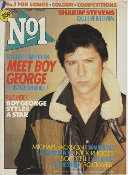 Shakin' Stevens No 1 - April 1984 magazine UK STVMANO343264