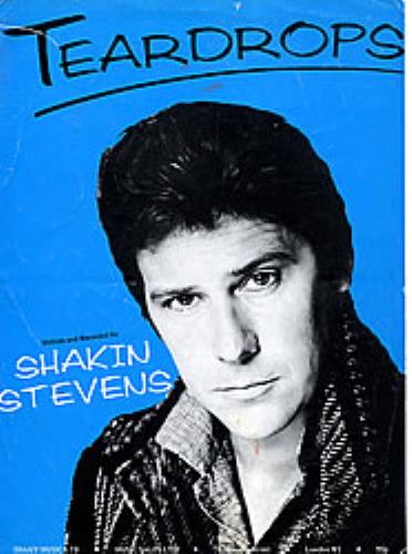 Shakin' Stevens Teardrops sheet music UK STVSMTE254675