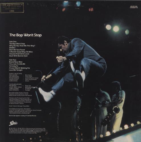 Shakin' Stevens The Bop Won't Stop vinyl LP album (LP record) Canadian STVLPTH667254