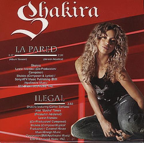 Shakira La Pared CD single (CD5 / 5") Mexican IKAC5LA377776