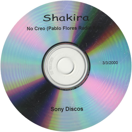 Shakira No Creo CD-R acetate US IKACRNO182171
