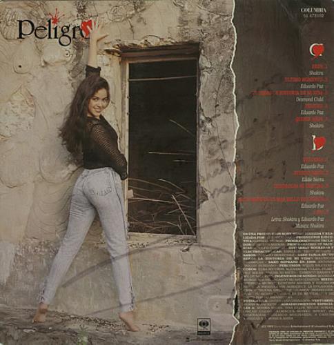 Shakira Peligro - Autographed vinyl LP album (LP record) Colombian IKALPPE315546