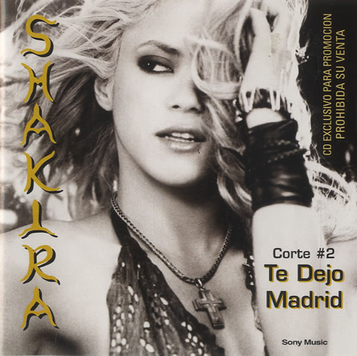 Shakira Te Dejo Madrid CD single (CD5 / 5") Argentinean IKAC5TE239068