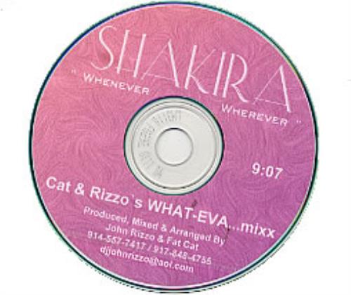 Shakira Whenever Wherever CD-R acetate US IKACRWH230787