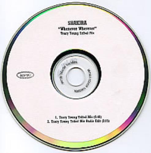 Shakira Whenever, Wherever CD-R acetate US IKACRWH213601