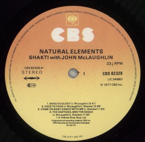 Shakti Natural Elements vinyl LP album (LP record) UK KT1LPNA608163