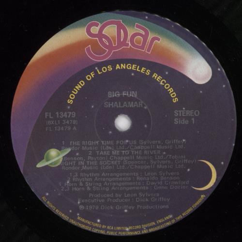 Shalamar Big Fun vinyl LP album (LP record) UK SHLLPBI892774