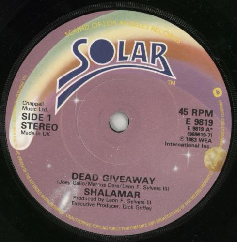Shalamar Dead Giveaway 7" vinyl single (7 inch record / 45) UK SHL07DE170052