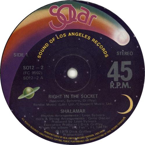 Shalamar Right In The Socket 12" vinyl single (12 inch record / Maxi-single) UK SHL12RI701474