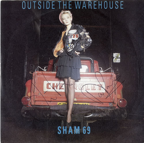 Sham 69 Outside The Warehouse - Autographed 7" vinyl single (7 inch record / 45) UK S6907OU592353