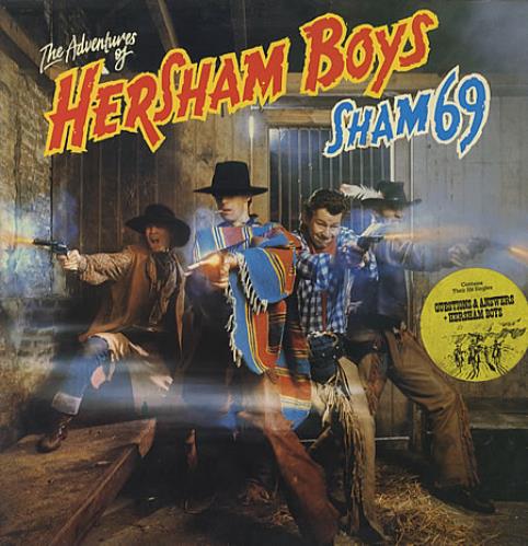 Sham 69 The Adventures Of The Hersham Boys - Hype Sticker vinyl LP album (LP record) UK S69LPTH229867