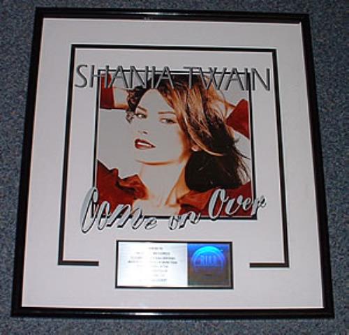 Shania Twain Come On Over award disc US SIAAWCO234447