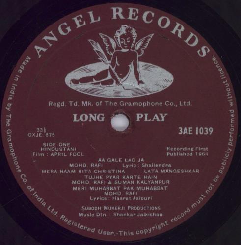 Shankar-Jaikishan April Fool 10" vinyl single (10 inch record) Indian 4IJ10AP831467