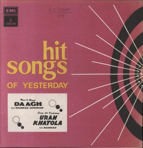 Shankar-Jaikishan Hit Songs Of Yesterday - Daagh / Uran Khatola vinyl LP album (LP record) Pakistani 4IJLPHI823616