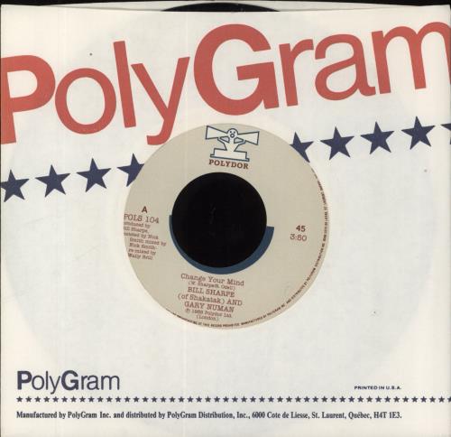 Sharpe & Numan Change Your Mind 7" vinyl single (7 inch record / 45) Canadian 3IC07CH808007