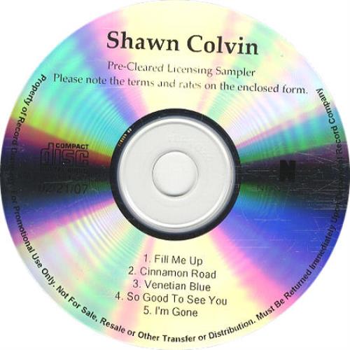 Shawn Colvin Pre-Cleared Licensing Sampler CD-R acetate US SCLCRPR409851