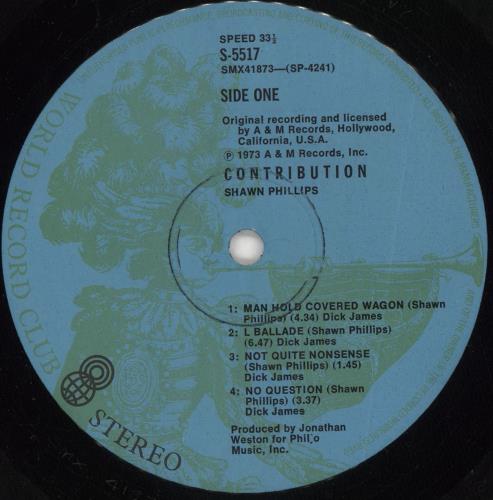 Shawn Phillips Contribution vinyl LP album (LP record) Australian SHWLPCO724694