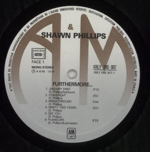 Shawn Phillips Furthermore vinyl LP album (LP record) French SHWLPFU860110