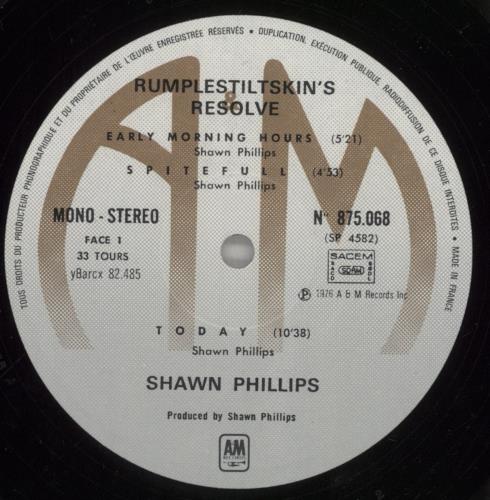 Shawn Phillips Rumplestiltskin's Resolve vinyl LP album (LP record) French SHWLPRU860108