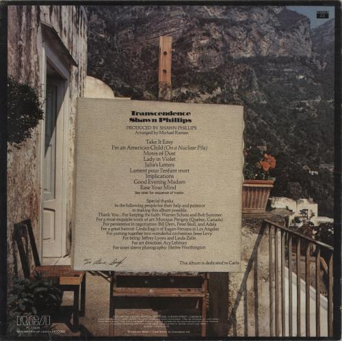 Shawn Phillips Transcendence vinyl LP album (LP record) UK SHWLPTR878336