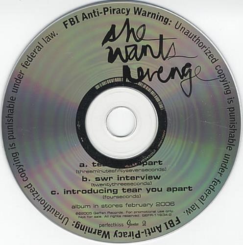 She Wants Revenge Tear You Apart CD album (CDLP) US WNVCDTE372130
