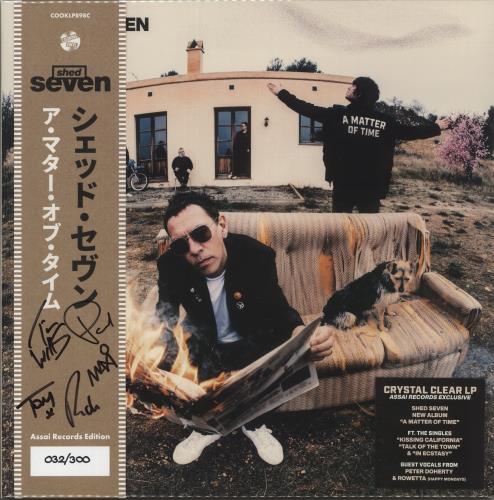 Shed Seven A Matter Of Time - Clear Vinyl + Autographed Obi vinyl LP album (LP record) UK S-SLPAM874923