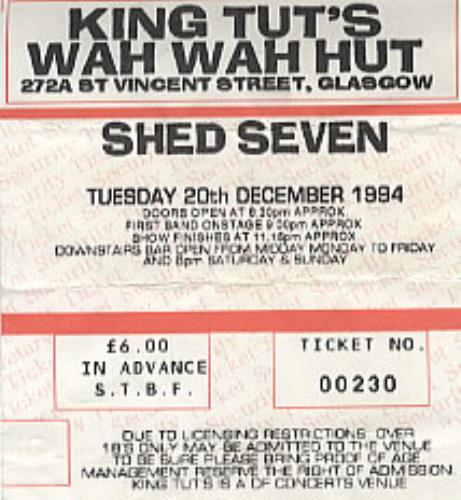 Shed Seven Concert Ticket concert ticket UK S-STICO321450