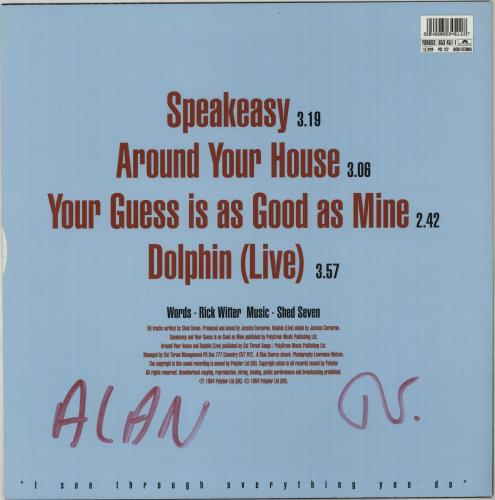 Shed Seven Speakeasy - Fully Autographed 12" vinyl single (12 inch record / Maxi-single) UK S-S12SP644830