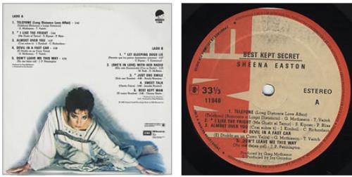 Sheena Easton Best Kept Secret vinyl LP album (LP record) Colombian EASLPBE239696