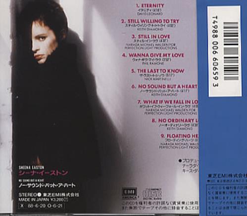 Sheena Easton No Sound But A Heart CD album (CDLP) Japanese EASCDNO76371
