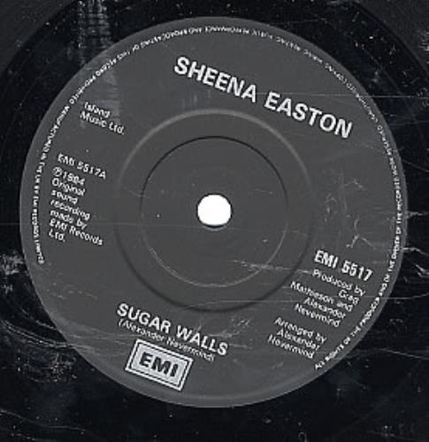 Sheena Easton Sugar Walls 7" vinyl single (7 inch record / 45) UK EAS07SU298355