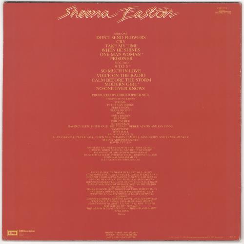 Sheena Easton Take My Time - Autographed vinyl LP album (LP record) UK EASLPTA720594