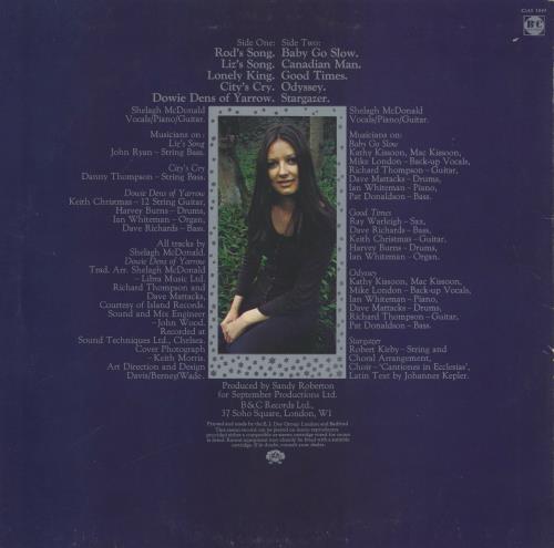 Shelagh McDonald Stargazer - VG vinyl LP album (LP record) UK SM6LPST800714