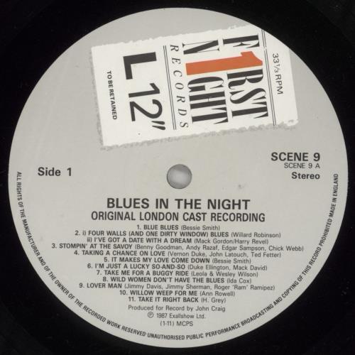 Sheldon Epps Blues In The Night + Programme vinyl LP album (LP record) UK 1NELPBL878424